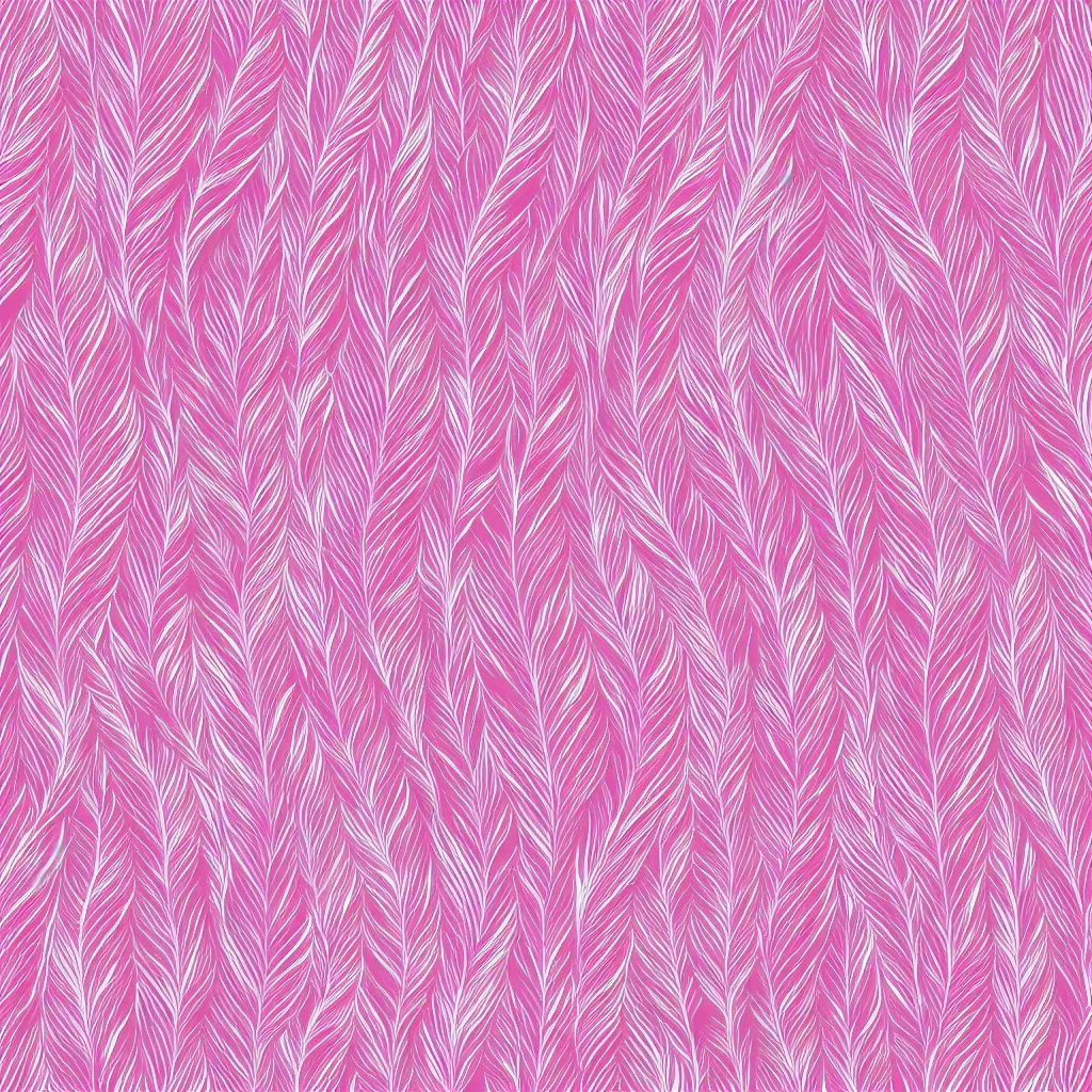 Prompt: seamless pink and white symmetric feather texture, 4k