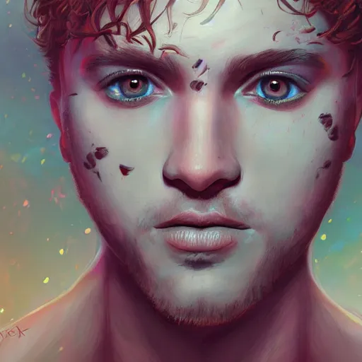 Image similar to the man with the floral eyes, internet photo, digital legend, paranormal, digital painting, ultradetailed, artstation, oil painting, ultradetailed, artstation