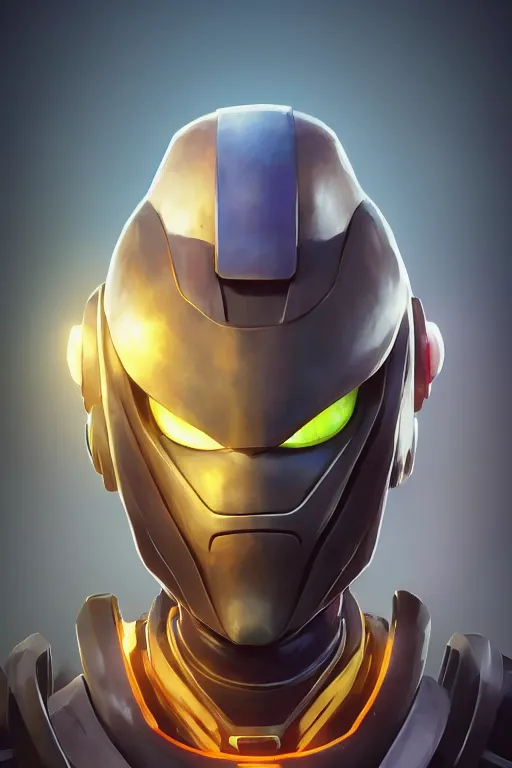 Image similar to epic mask helmet robot ninja portrait stylized as fornite style game design fanart by concept artist gervasio canda, behance hd by jesper ejsing, by rhads, makoto shinkai and lois van baarle, ilya kuvshinov, rossdraws global illumination radiating a glowing aura global illumination ray tracing hdr render in unreal engine 5