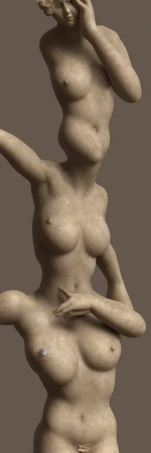 Prompt: statue of venus callipygian, all body, High definition, detailed, rim light, volumetric effect,