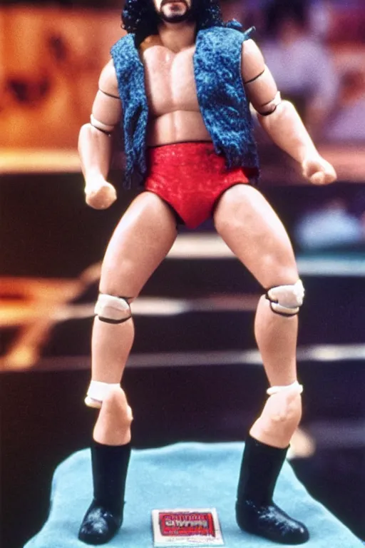 Image similar to jon snow as a 1 9 8 0 s wrestling action figure