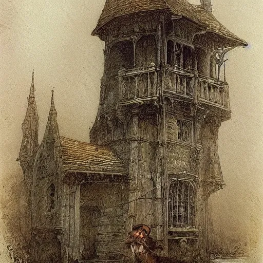 Prompt: Jean-Baptiste Monge !!!!!!!!!!!!!!!!!!!!!!!!!!!!!!!!!!!!!!!! painting (((((((Gothic revival castle gatehouse))))))) muted colors. by Jean-Baptiste Monge !!!!!!!!!!!!!!!!!!!!!!!!!!!!!!!!!!!!!!!! ((((((((((((((((((gauche sketch))))))))))))))))))