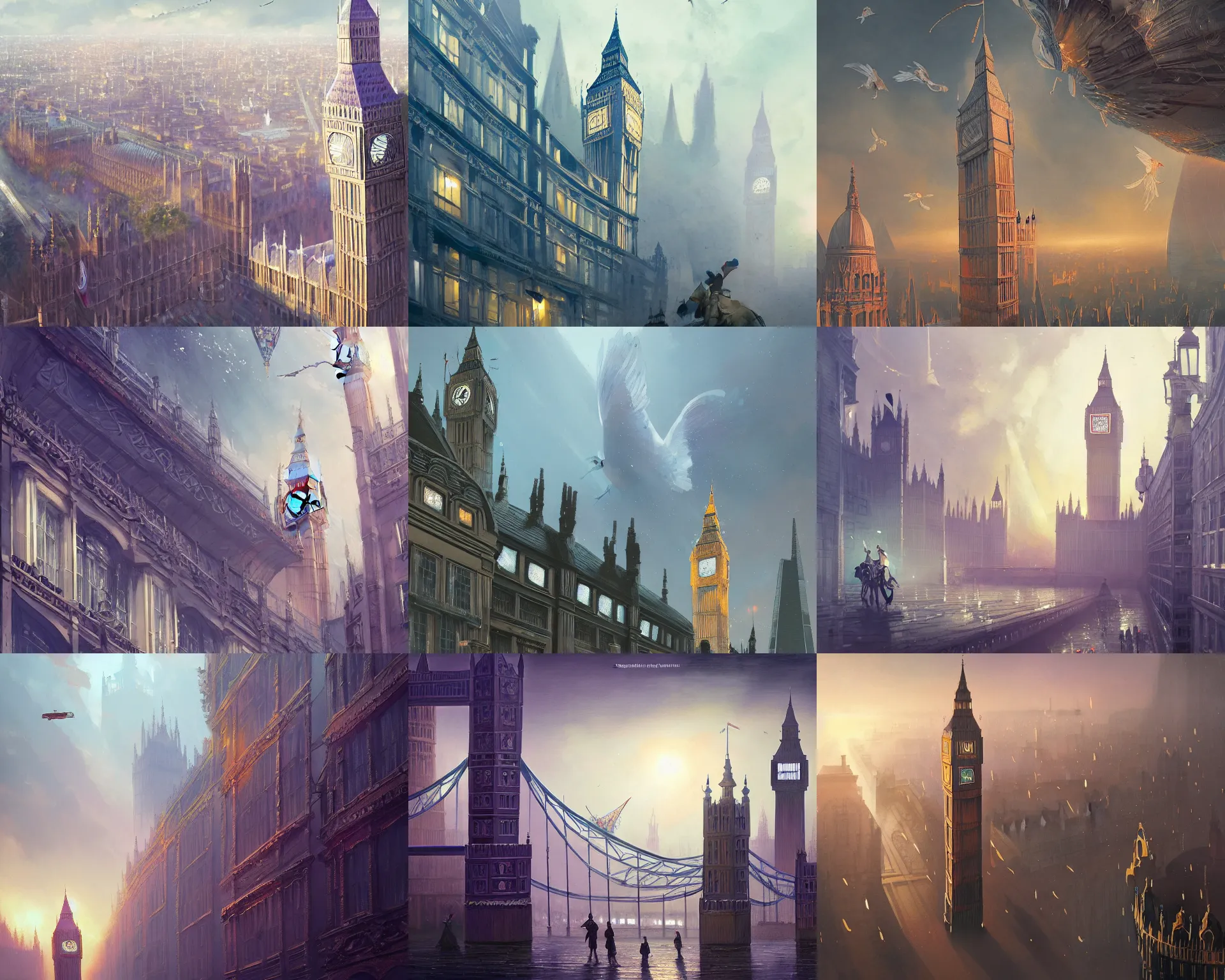 Prompt: flying through london with drapes, magnificent, close up, details, sharp focus, elegant, highly detailed, illustration, by Jordan Grimmer and greg rutkowski and PiNe(パイネ) and 薯子Imoko and 香川悠作 and wlop and maya takamura, intricate, beautiful, Trending artstation, pixiv, digital Art