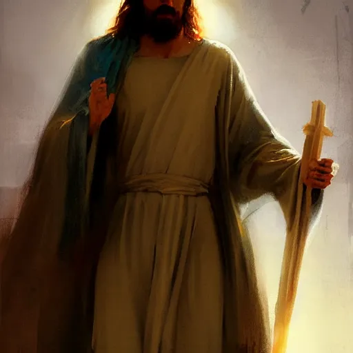 Image similar to jesus christ by greg rutkowski