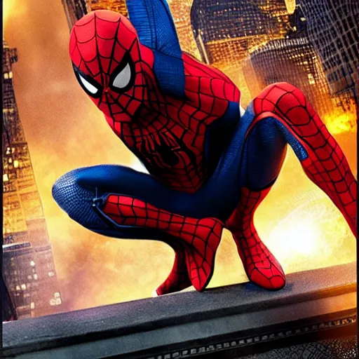 Image similar to Spider-Man VS Batman movie poster