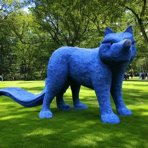 Image similar to Maquette of Bluey in Central Park