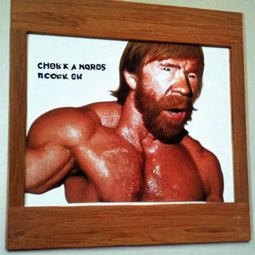 Prompt: chuck norris made of chuck roast