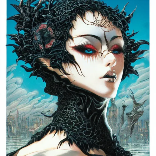 Prompt: closeup of black swan melting, castelvania, by yoichi hatakenaka, masamune shirow, josan gonzales and dan mumford, ayami kojima, takato yamamoto, barclay shaw, karol bak