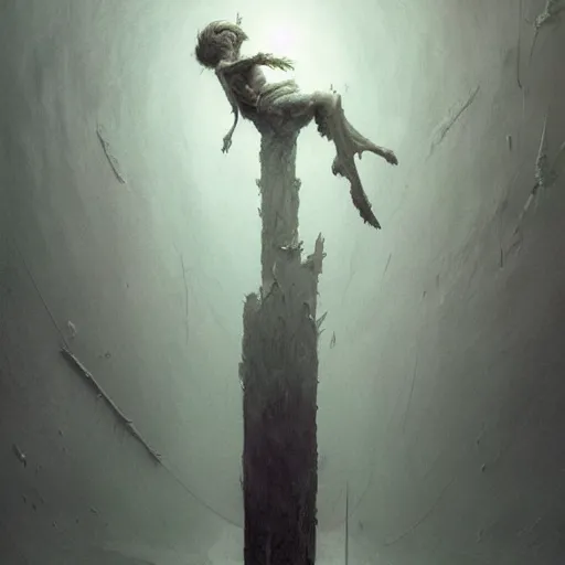 Prompt: detailed concept art of an ominous floating sculpture in an empty room, artstation, award - winning realistic concept art by jim burns and greg rutkowski, beksinski, a sci - fi concept art masterpiece, james gilleard, bruegel, alphonse mucha, and yoshitaka amano.