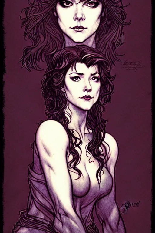 Image similar to style of arthur rackham, artgerm, rafael albuquerque, steve niles : : gorgeous mary elizabeth winstead : : evil sorceress, swirling black magic, black dress : : symmetrical face, symmetrical eyes : : full body pose : : gorgeous red hair : : cinematic lighting : :