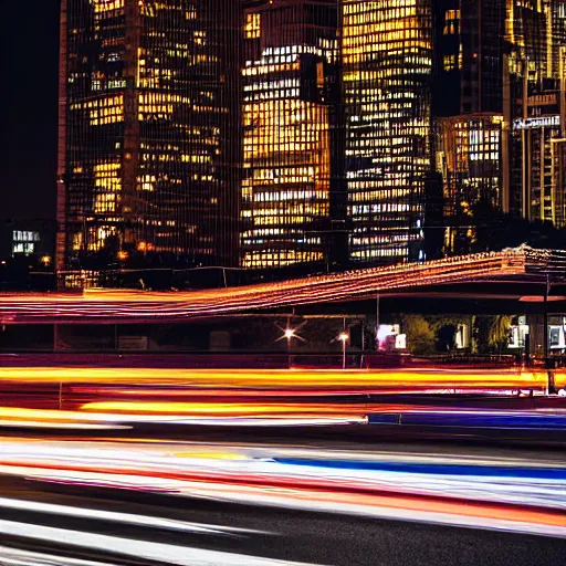 Image similar to roadside in a big city, night photography