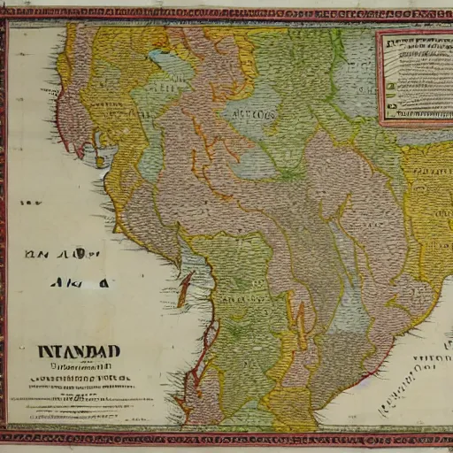 Image similar to map of mainland southeast asia, zoom in burma thailand laos cambodia and vietnam, 1 7 th century, high accuracy, based on geographical map,