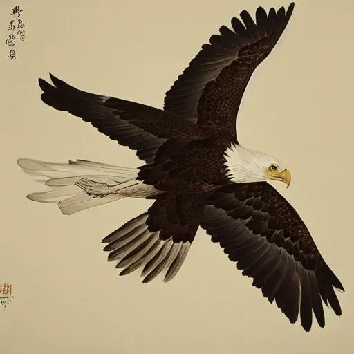 Prompt: eagle without wings by liu weifei, john currin