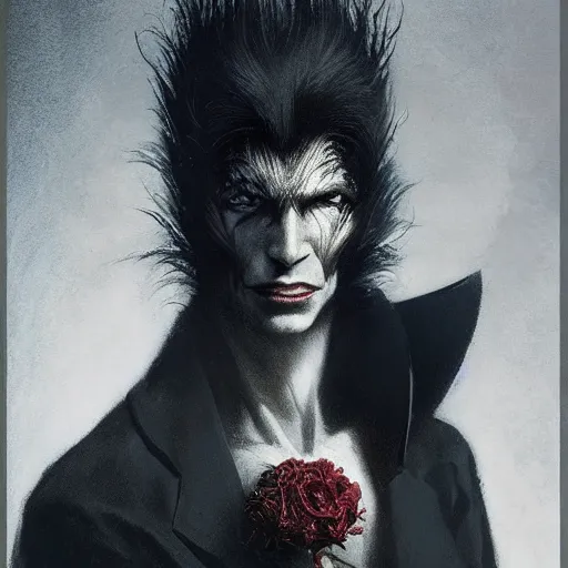 Prompt: head and shoulders vogue fashion photo portrait of a male vampire, d & d, fantasy, greg rutkowski, frank frazetta, alexandre chaudret, boris vallejo, michael whelan, miro petrov, hr giger, magali villeneuve, donato giancola