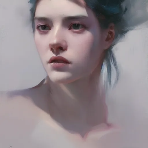 Image similar to girl, expressive oil painting, by yoshitaka amano, by greg rutkowski, by jeremy lipking, by artgerm,, h e giger, digital art, octane render