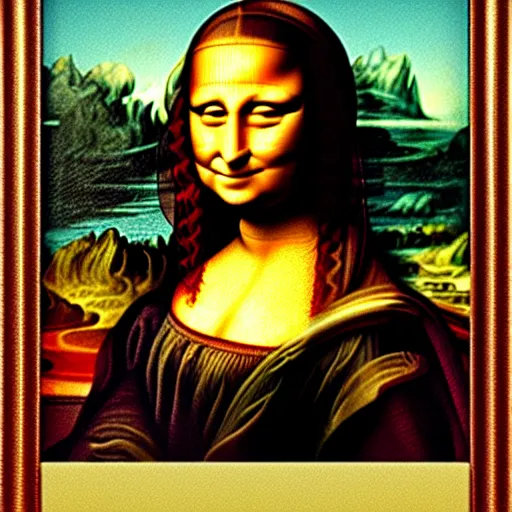 Image similar to mona lisa in the style of Guillermo Lorca