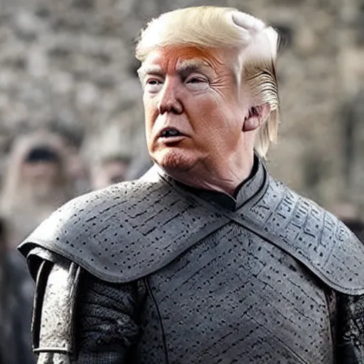 Prompt: donald trump in game of thrones