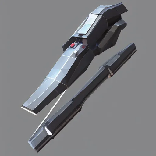 Image similar to isomorphic vector low poly lightsaber render, digitalart, cgstation, artstation