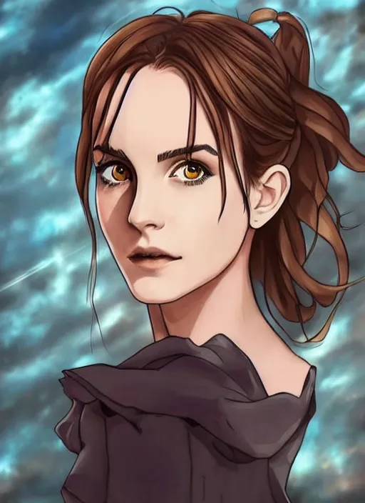 Image similar to wow this guy draws celebs as anime characters and his emma watson drawing is insane