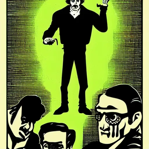 Image similar to individual frankenstein silk screen butcher billy style