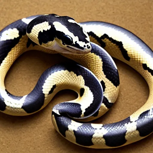 Prompt: a ball python