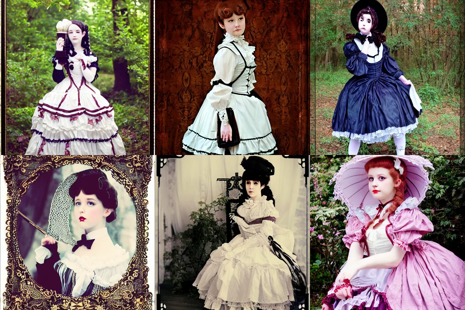 Prompt: victorian lolitafashion photo