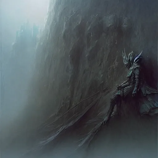 Image similar to lord of the ring concept art, beksinski, wayne barlowe, adrian smith concept art, ruan jia, weta workshop the hobbit