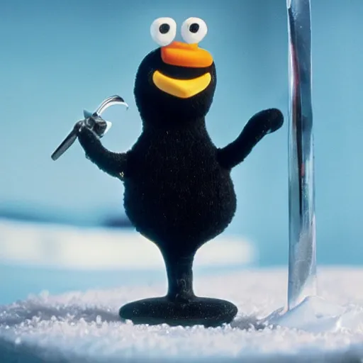 Image similar to pingu Edward Scissorhands, photo, detailed, 4k