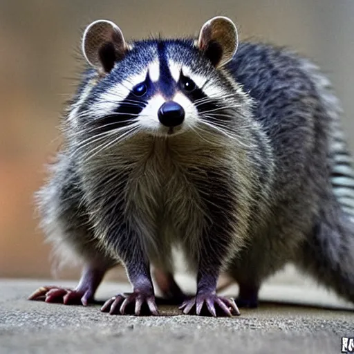 Image similar to a rat-raccoon hybrid