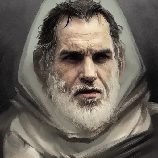 Image similar to portrait of a man by greg rutkowski, old jedi master, he looks like sam witwer, wearing gray jedi robes, star wars expanded universe, he is about 6 0 years old, highly detailed portrait, digital painting, artstation, concept art, smooth, sharp foccus ilustration, artstation hq