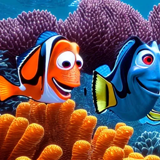 Prompt: finding Nemo movie still