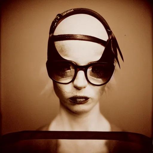 Prompt: lobotomy chic analog photo taken with mamiya RB67 Pro SD