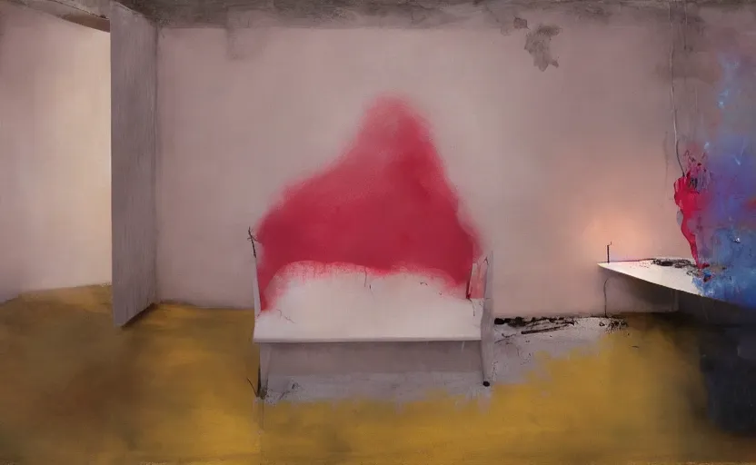 Prompt: abandoned lovers melting into each other, void bedroom, embrace, walls melting, Adrian Ghenie, 8k, Magritte, Todd Hido, Lucian Freud, Ilya Repin, colors of Mark Rothko