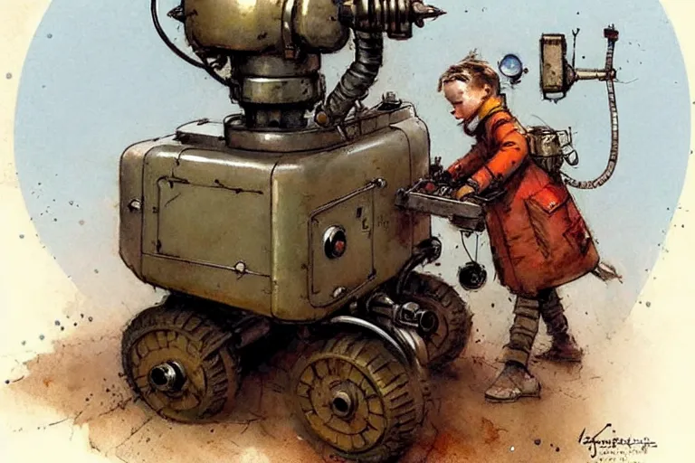 Prompt: adventurer ( ( ( ( ( 1 9 5 0 s retro future robot mole tunneling machine. muted colors. ) ) ) ) ) by jean baptiste monge!!!!!!!!!!!!!!!!!!!!!!!!! chrome red