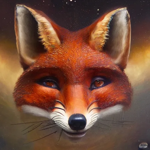 Image similar to a ultradetailed beautiful painting of a close view of an intricate wooden mask of a fox with wonderful colors, concept art, high resolution 4 k, by tom bagshaw, greg rutkowski, charli bowater and artgeem