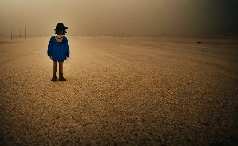 Image similar to cinestill 5 0 d candid photographic portrait by helen levitt of pikachu on a desolate plain, extreme closeup, modern cyberpunk moody emotional cinematic, dust storm, 8 k, hd, high resolution, 3 5 mm, f / 3 2, ultra realistic faces, ex machina