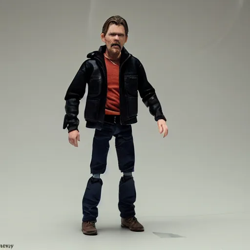 Prompt: ethan hawke action figure, studio lighting, product photography, detailed, toy