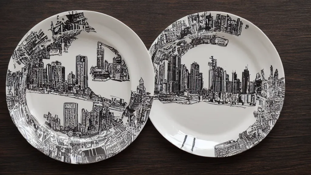 Prompt: smutpunk big - city plate of manor