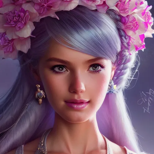 Image similar to a beautiful portrait of barbie ; ultra realistic, concept art, intricate details, stunning model, highly detailed, photorealistic, octane render, 8 k, unreal engine. art by artgerm and greg rutkowski and charlie bowater and magali villeneuve and alphonse mucha