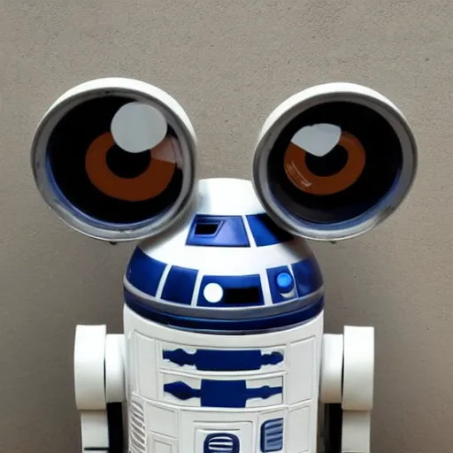 Image similar to a mix between wall - e and r 2 d 2