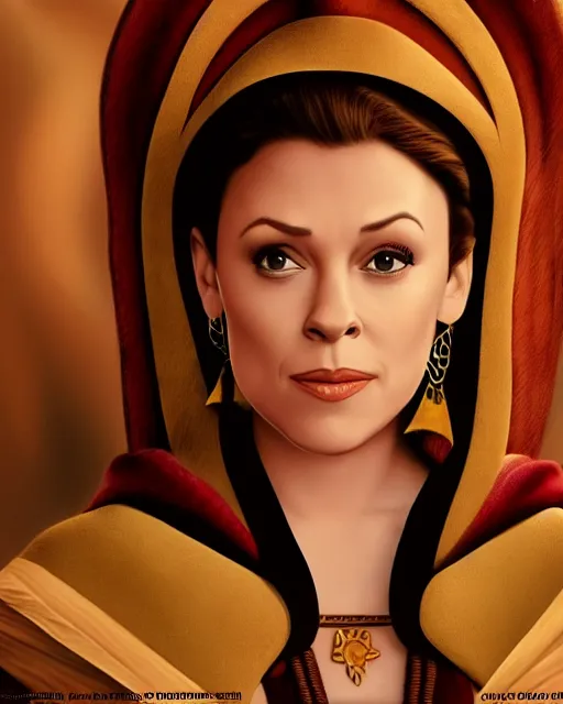 Prompt: charming young alyssa milano as an inca priest, by don bluth, fantasy environment, highly detailed, dynamic shadows, 4 k, wallpaper - 1 0 2 4