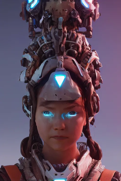 Image similar to combination suit armor aloy horizon forbidden west horizon zero dawn robot ninja mask helmet backpack tribal, aesthetic octane render, 8 k hd resolution, by ilya kuvshinov and cushart krentz and gilleard james radiating a glowing aura cgi rtx 2 0 2 2