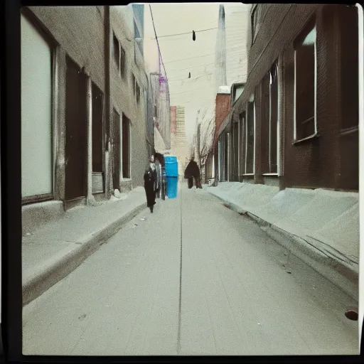 Image similar to polaroid 1979 Toronto alley