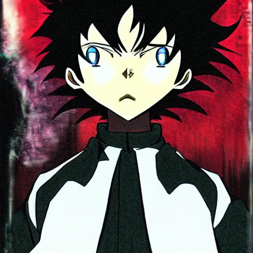 Image similar to Akuro Fudo from Devilman: Crybaby in Russia, anime manga style,