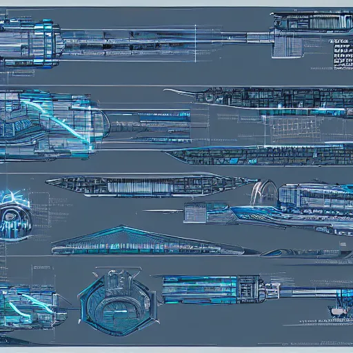 Image similar to detailed futuristic blueprints for a laser sword, cyberpunk