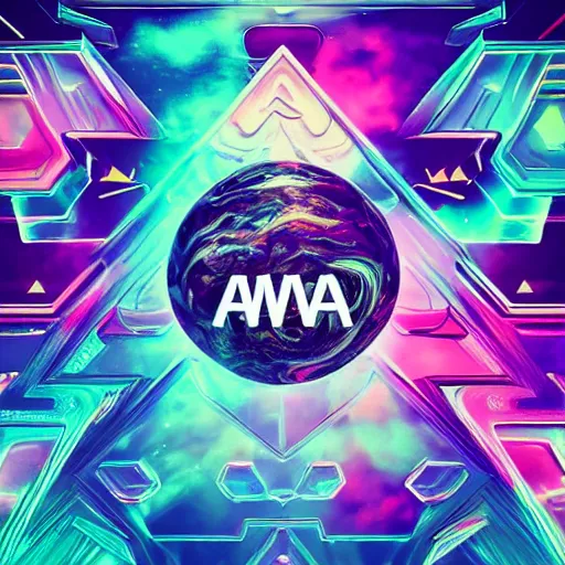 Image similar to a and w vaporwave logo, colorful, digital art, cosmic, 3 d high definition, trending on art station, photorealistic, high resolution, 8 k, octane, hyper detailed, insane details, intricate, elite, ornate, elegant trend, highly detailed and intricate, sharp focus, photography, unreal engine