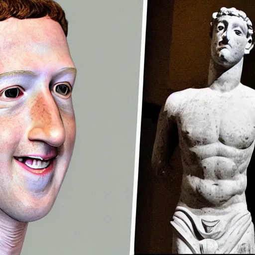 Image similar to Mark Zuckerberg as a greek emperor