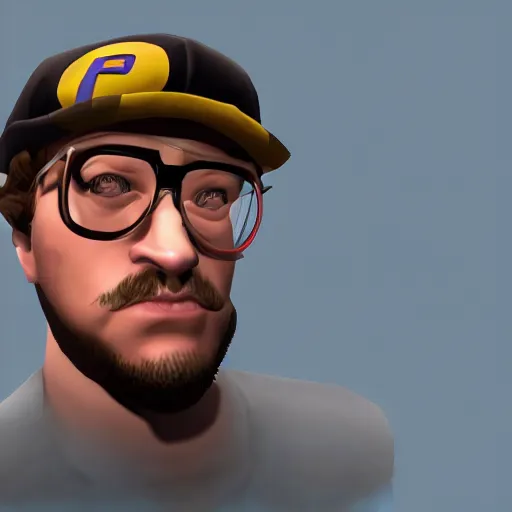 Prompt: sam hyde in team fortress 2, high quality, high detail