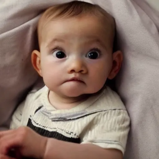 Image similar to the oldest looking baby ever, click bait