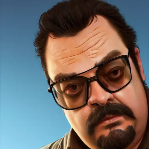 Image similar to ricky from trailer park boys, intricate, highly detailed, digital painting, trending on artstation, concept art, smooth, sharp focus, illustration, unreal engine 5, 8 k, art by artgerm and greg rutkowski and alphonse mucha